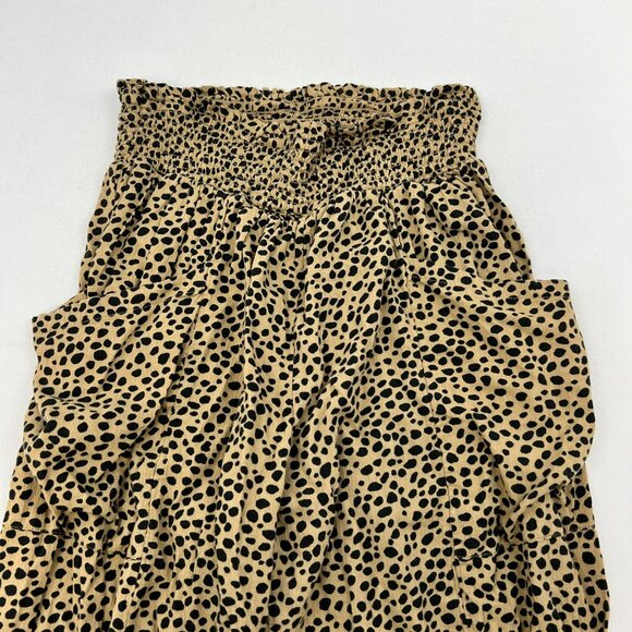 Aerie Womens Cheetah Print Jogger Pants Tan/Black Size Medium Pockets - Picture 3 of 8